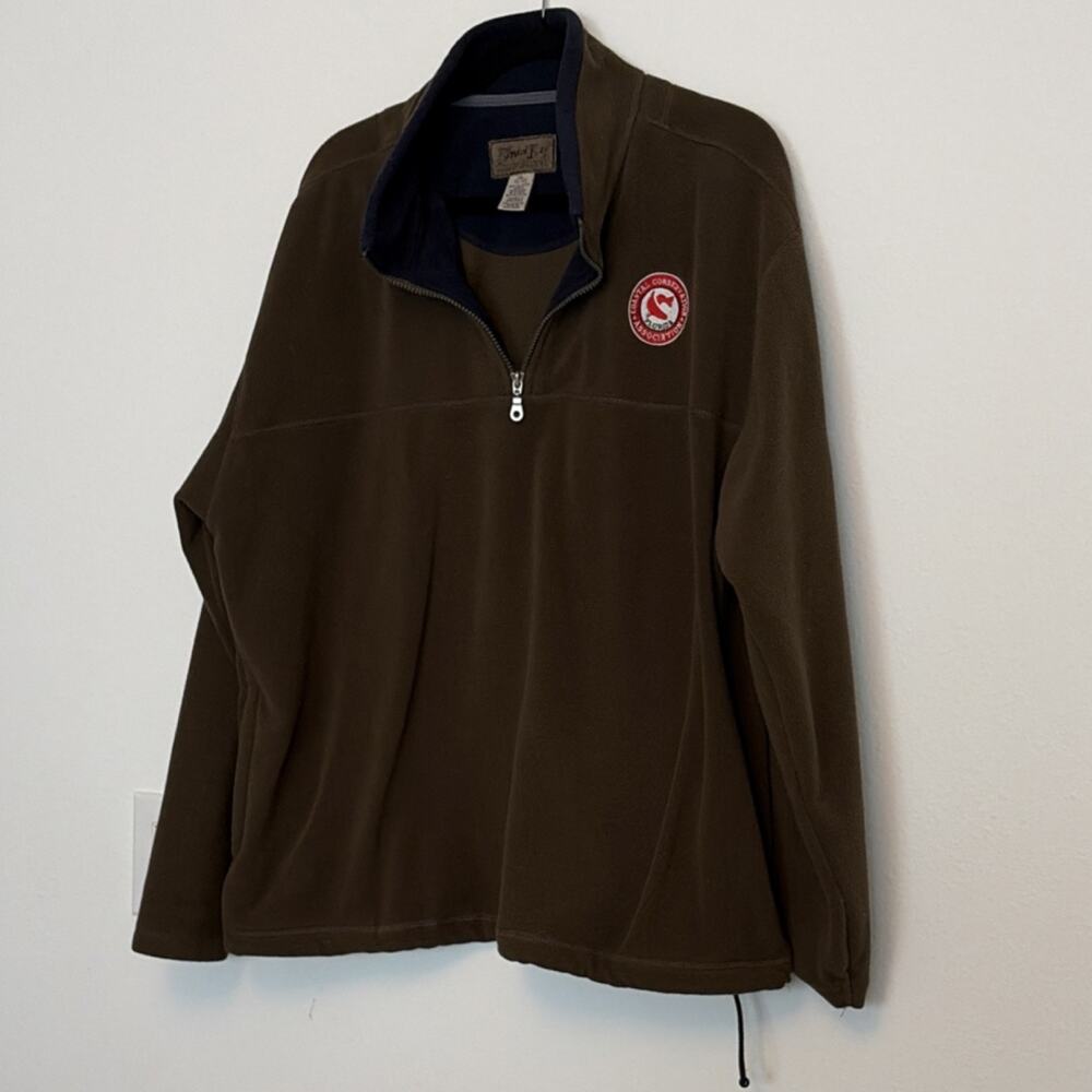 Outfitters Men's XL Brown 1/4 Zip Pullover Outdoor Jacket Mid-Length